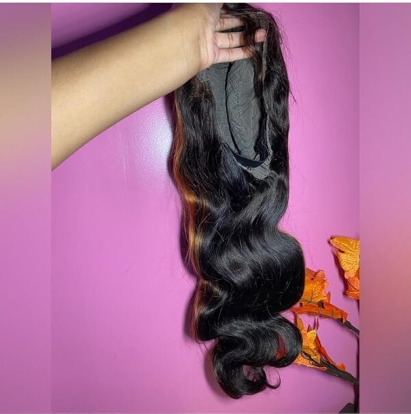 Lace Front Wig Human Hair - 220 Density Black Human Hair - Image 26