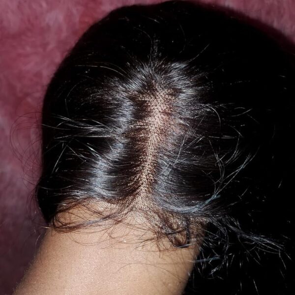 Lace Front Wig Human Hair - 220 Density Black Human Hair - Image 22
