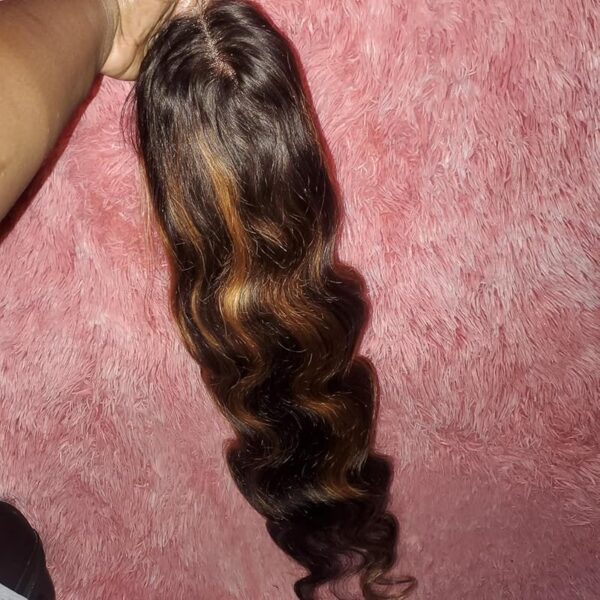 Lace Front Wig Human Hair - 220 Density Black Human Hair - Image 25