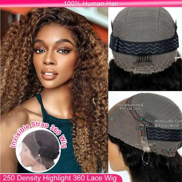 Strap 360 Full Hd Lace Frontal Wig 250 Density Deep Wave Lace Front Wig - Image 14