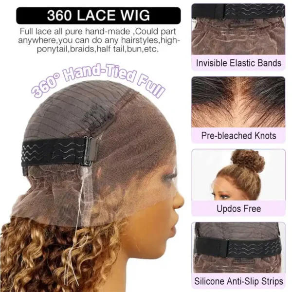 Strap 360 Full Hd Lace Frontal Wig 250 Density Deep Wave Lace Front Wig - Image 20