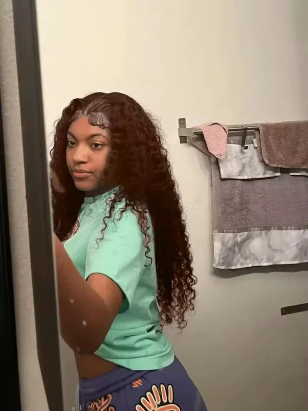 Strap 360 Full Hd Lace Frontal Wig 250 Density Deep Wave Lace Front Wig - Image 50