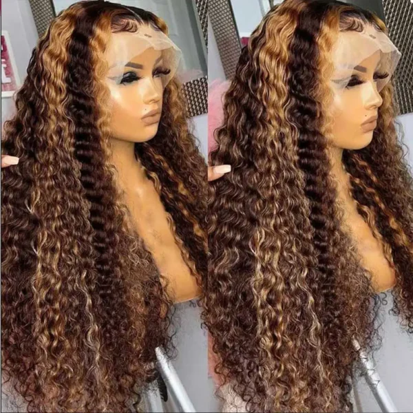 Strap 360 Full Hd Lace Frontal Wig 250 Density Deep Wave Lace Front Wig - Image 17
