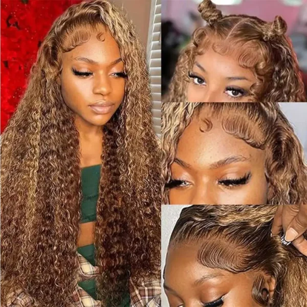 Strap 360 Full Hd Lace Frontal Wig 250 Density Deep Wave Lace Front Wig - Image 15