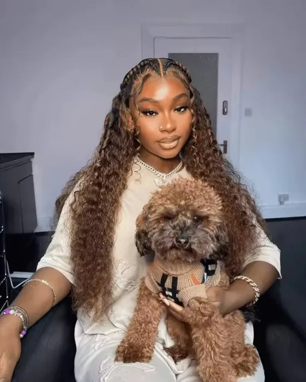 Strap 360 Full Hd Lace Frontal Wig 250 Density Deep Wave Lace Front Wig - Image 142