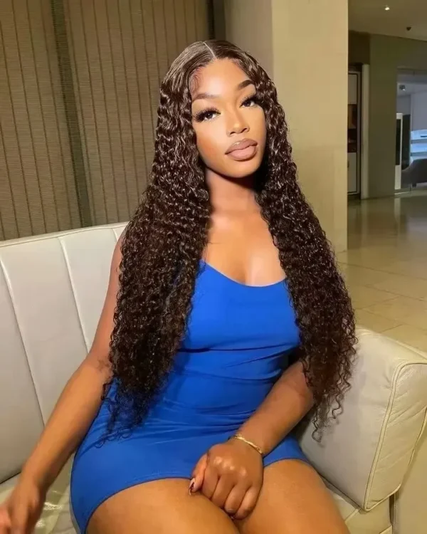 Strap 360 Full Hd Lace Frontal Wig 250 Density Deep Wave Lace Front Wig - Image 134