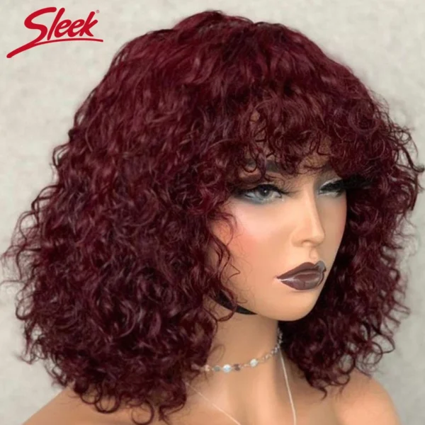 Jerry Curly Short Bob Human Hair Wigs - Glueless Wig - Image 17