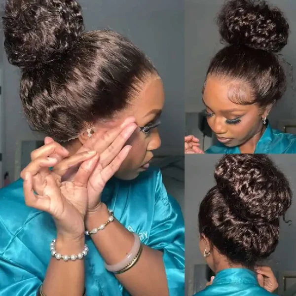 Strap 360 Full Hd Lace Frontal Wig 250 Density Deep Wave Lace Front Wig - Image 7