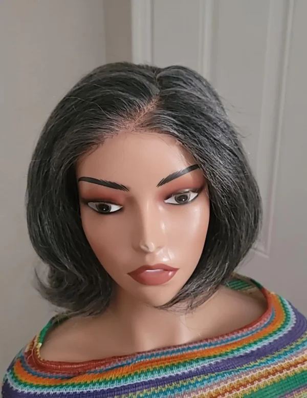 Grey Wigs Human Hair Bob Wig 13x4 Straight Lace Front Wigs - Image 25