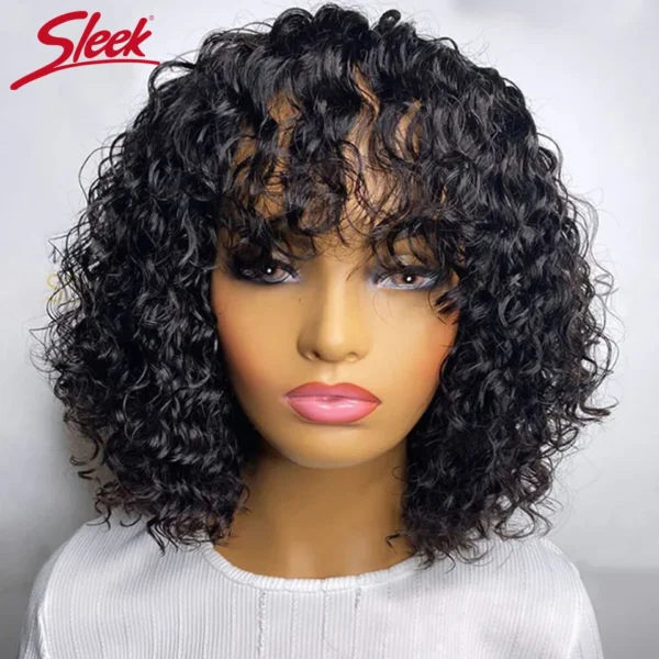 Jerry Curly Short Bob Human Hair Wigs - Glueless Wig - Image 15