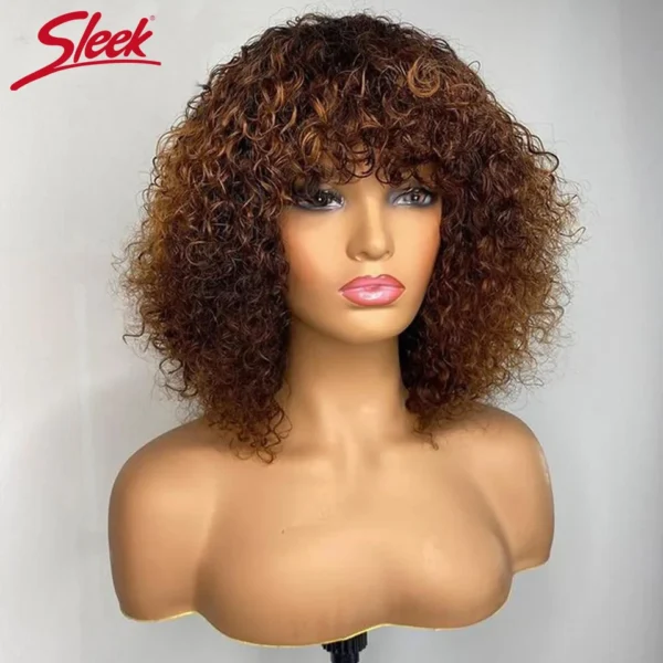 Jerry Curly Short Bob Human Hair Wigs - Glueless Wig - Image 16