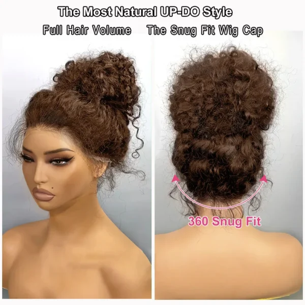 Strap 360 Full Hd Lace Frontal Wig 250 Density Deep Wave Lace Front Wig - Image 4
