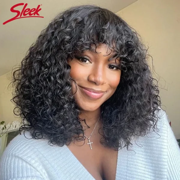 Jerry Curly Short Bob Human Hair Wigs - Glueless Wig - Image 13