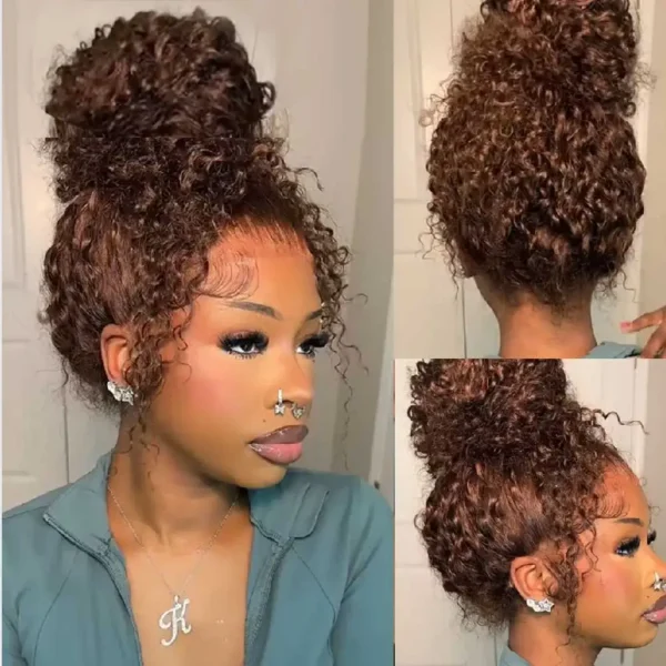 Strap 360 Full Hd Lace Frontal Wig 250 Density Deep Wave Lace Front Wig - Image 2
