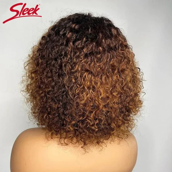 Jerry Curly Short Bob Human Hair Wigs - Glueless Wig - Image 21