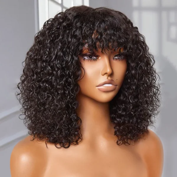 Jerry Curly Short Bob Human Hair Wigs - Glueless Wig - Image 7