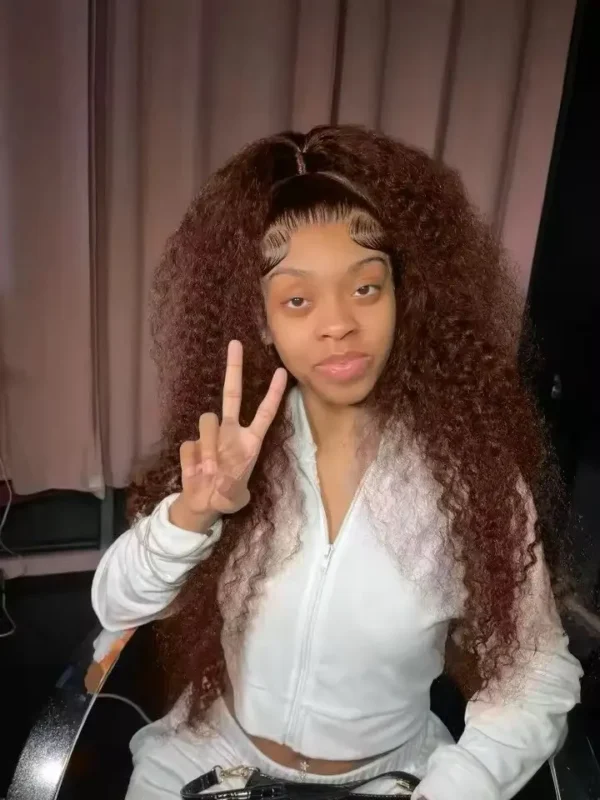 Strap 360 Full Hd Lace Frontal Wig 250 Density Deep Wave Lace Front Wig - Image 125