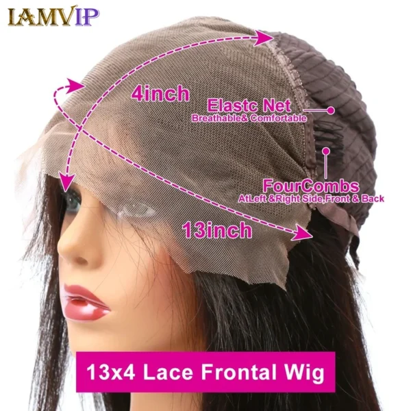 Body Wave 13x6 Hd Frontal Human Hair Pre-plucked Lace Brazilian Remy - Image 11