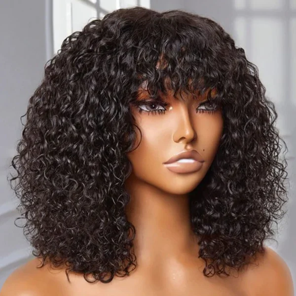 Jerry Curly Short Bob Human Hair Wigs - Glueless Wig - Image 23