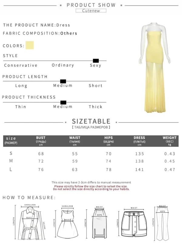 See Through Solid Pleated Strapless Dress - Image 6