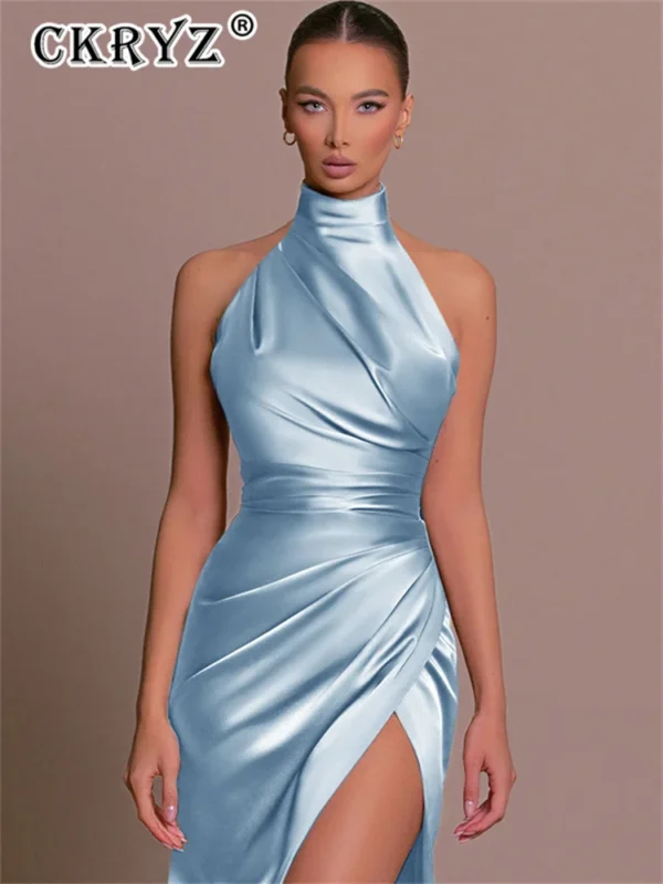 Satin Evening Birthday Party Dresses - Image 25