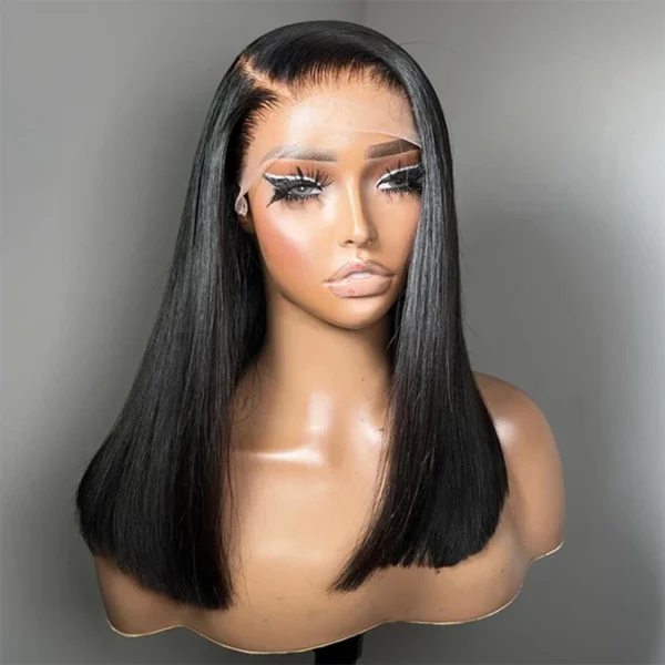 13x4 Lace Front Human Hair Wigs Straight Wigs Frontal Bob Wigs Blunt Cut Bone Straight