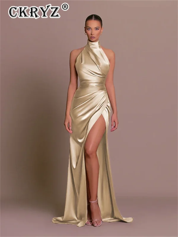Satin Evening Birthday Party Dresses - Image 23