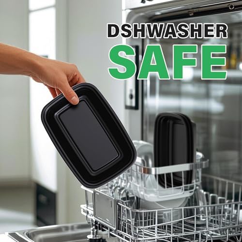 Femora 50 Pack 32 oz Reusable Meal Prep Containers with Lids - Bento Plastic Lunch Box for Food Storage, Take-Out & Meal Prep | Microwave, Dishwasher, Freezer Safe Amazon.co.uk: Home & Kitchen - Image 12