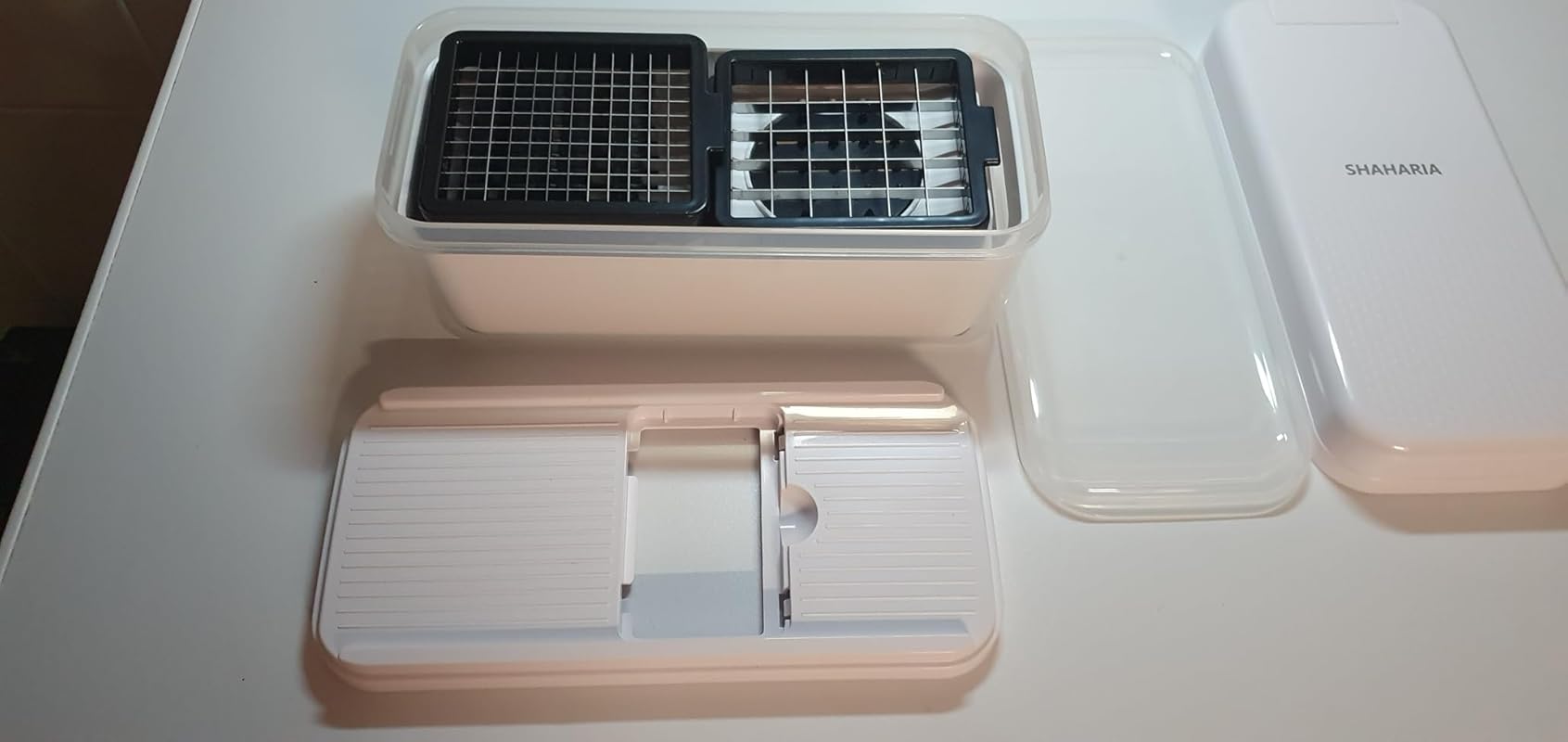 SHAHARIA Vegetable Chopper, 14-in-1 Food Slicer, Onion Chopper, Mandoline Vegetable Slicer, Cutter, Spiralizer, 7 Stainless Steel Blades and Includes a Food Storage for Kitchen. Amazon.co.uk: Home & Kitchen - Image 22