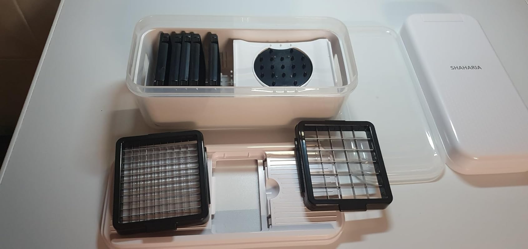 SHAHARIA Vegetable Chopper, 14-in-1 Food Slicer, Onion Chopper, Mandoline Vegetable Slicer, Cutter, Spiralizer, 7 Stainless Steel Blades and Includes a Food Storage for Kitchen. Amazon.co.uk: Home & Kitchen - Image 23