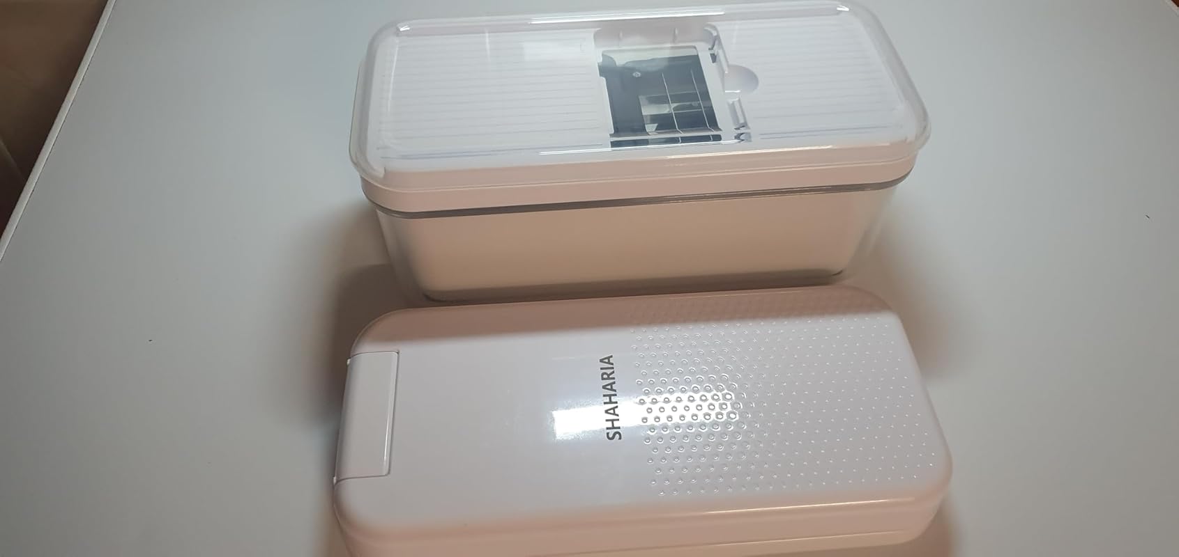 SHAHARIA Vegetable Chopper, 14-in-1 Food Slicer, Onion Chopper, Mandoline Vegetable Slicer, Cutter, Spiralizer, 7 Stainless Steel Blades and Includes a Food Storage for Kitchen. Amazon.co.uk: Home & Kitchen - Image 20