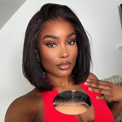 Glueless Bob Wig Human Hair Pre Plucked