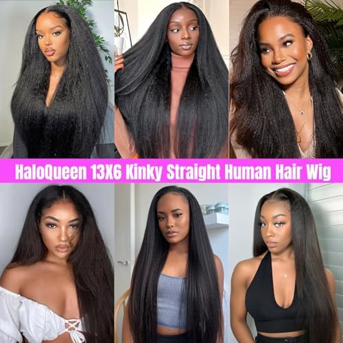 Kinky Straight Lace Front Wigs Human Hair - Image 5