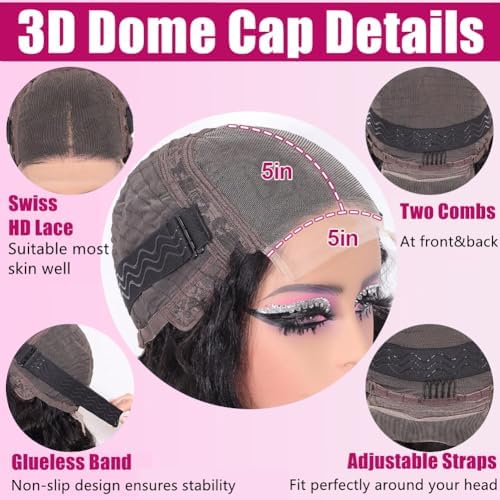 Deep Wave Glueless Bob Wig Human - Image 5