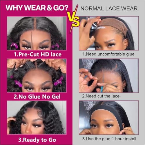 Deep Wave Glueless Bob Wig Human - Image 4